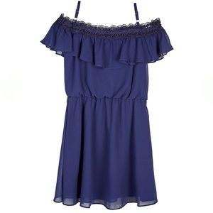 IZ Amy Byer Crochet Off-the-Shoulder Dress